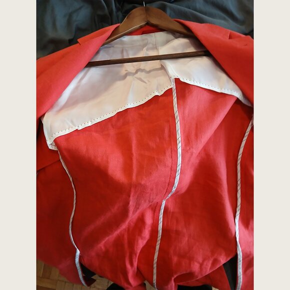 GANT - 100% linen red 3-button jacket - Sz 50 - Picture 6 of 8